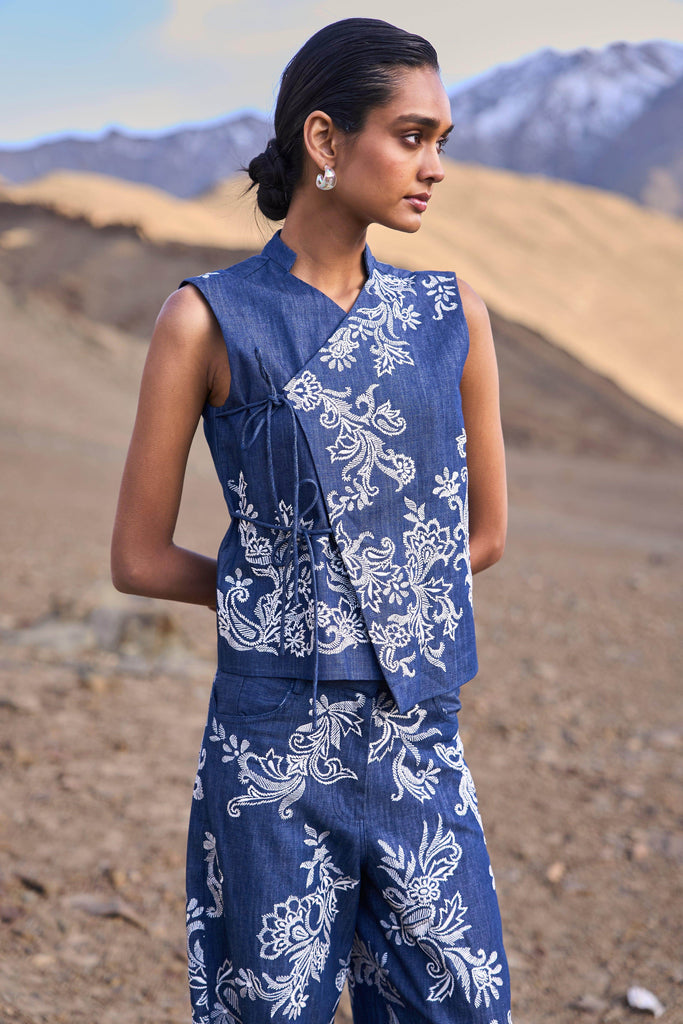 EMBROIDERED WAISTCOAT SET - dash and dot dash and dot