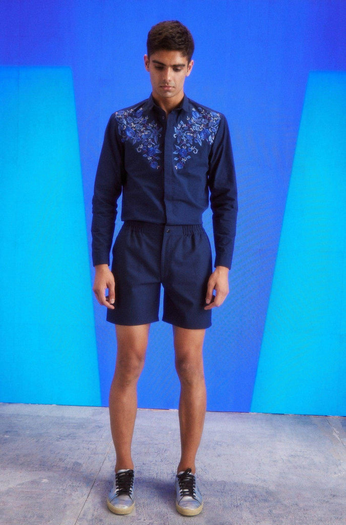 NAVY SHORTS - dash and dot dash and dot