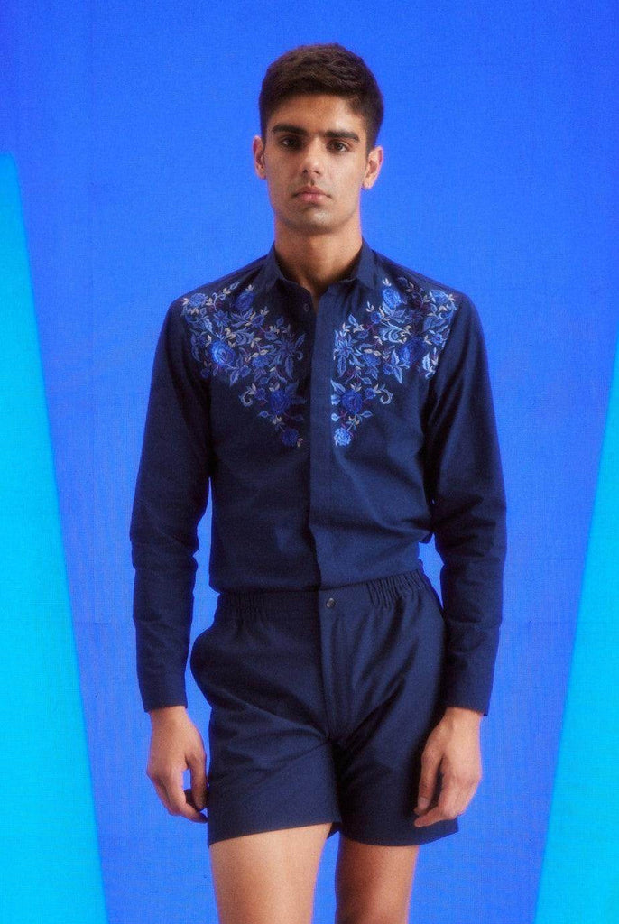 NAVY SHORTS - dash and dot dash and dot