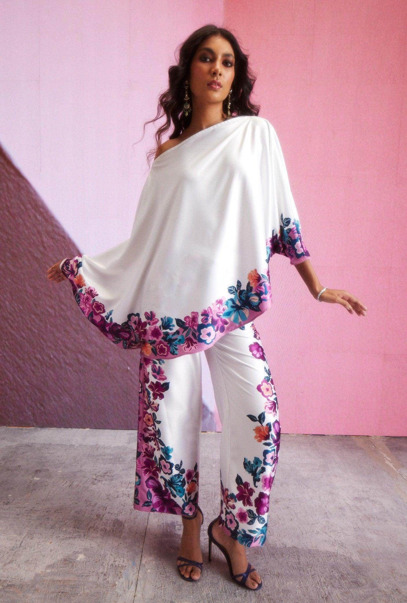 FLORAL BORDER PANT - dash and dot