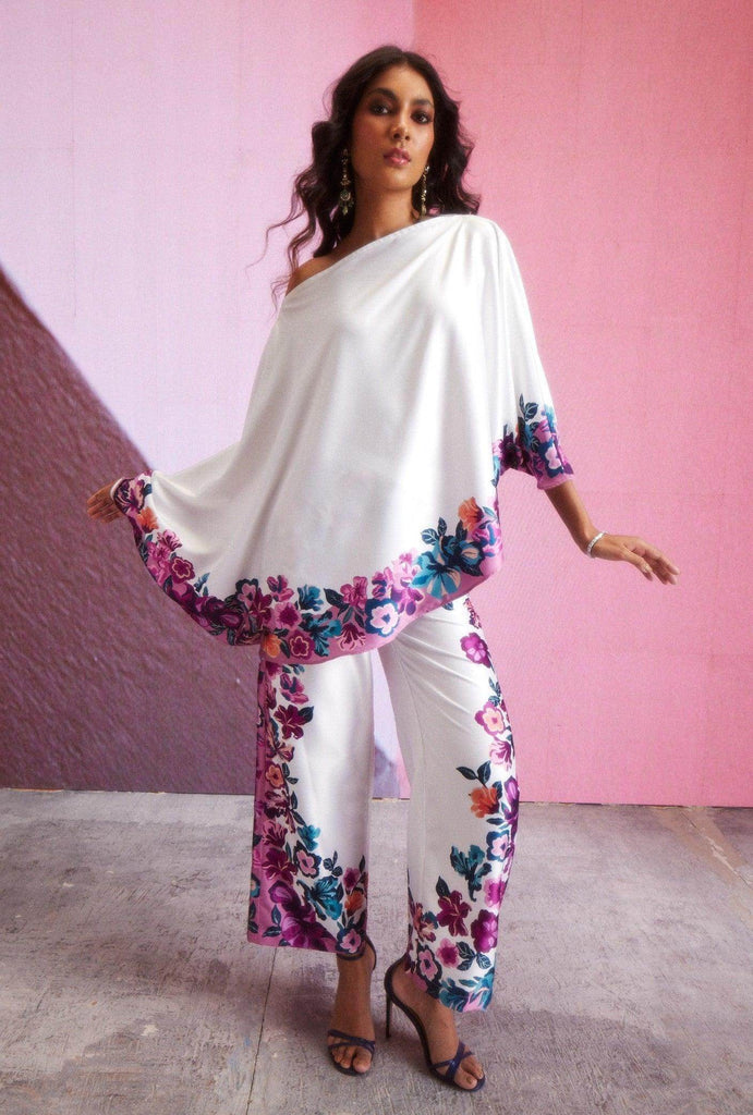 FLORAL BORDER PANT - dash and dot dash and dot