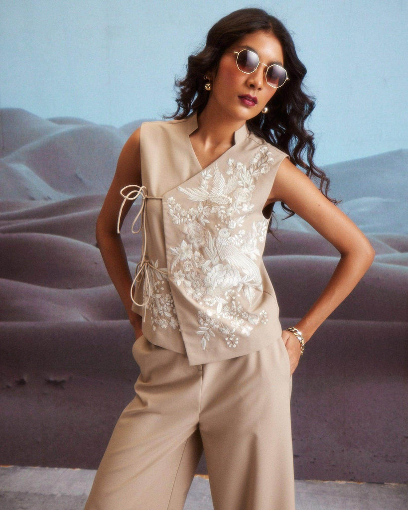 EMBROIDERED WAISTCOAT SET - dash and dot dash and dot