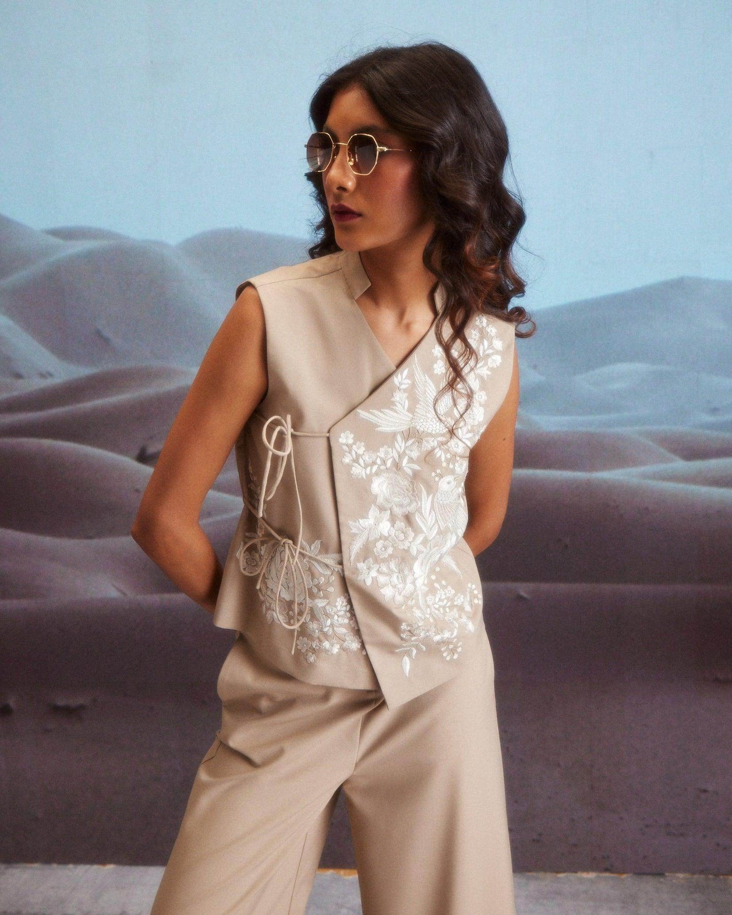 EMBROIDERED WAISTCOAT SET - dash and dot