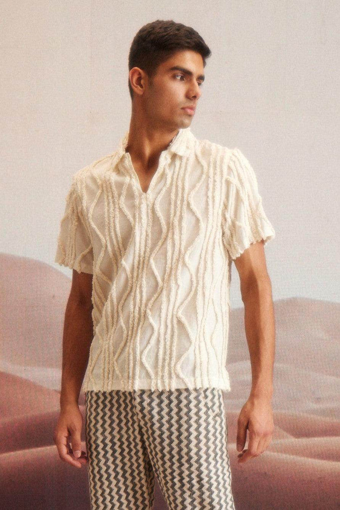 GEO TEXTURED POLO - dash and dot dash and dot