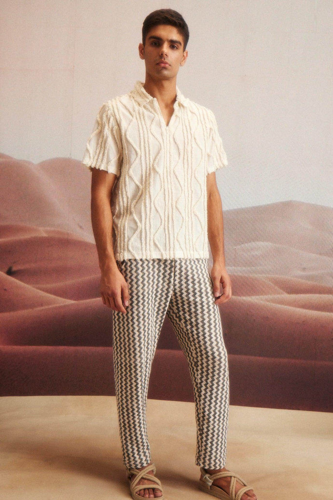 GEO TEXTURED POLO - dash and dot dash and dot