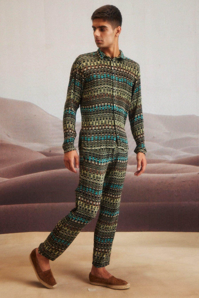 GEO PLEAT SHIRT - dash and dot dash and dot