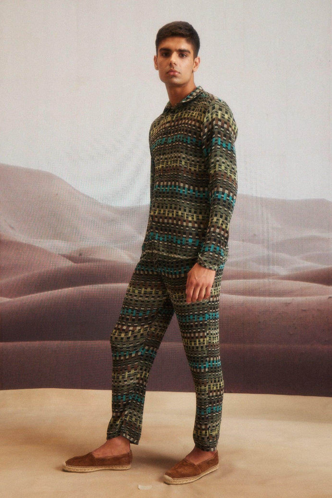 GEO PLEAT SHIRT - dash and dot dash and dot