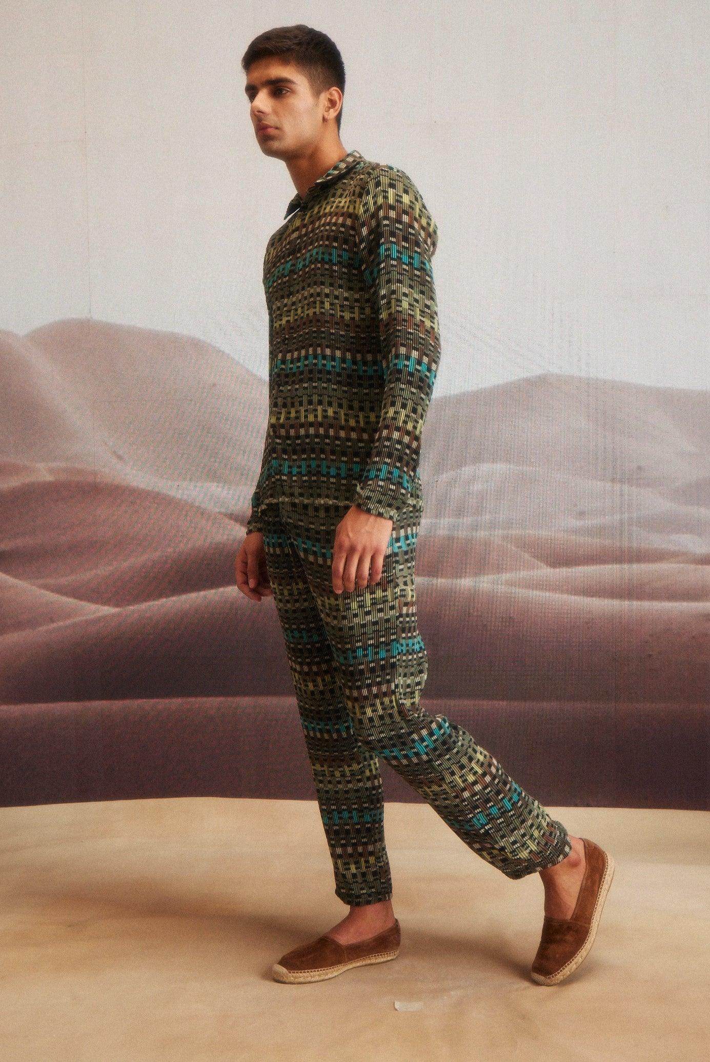 GEO PLEAT PANT SET - dash and dot