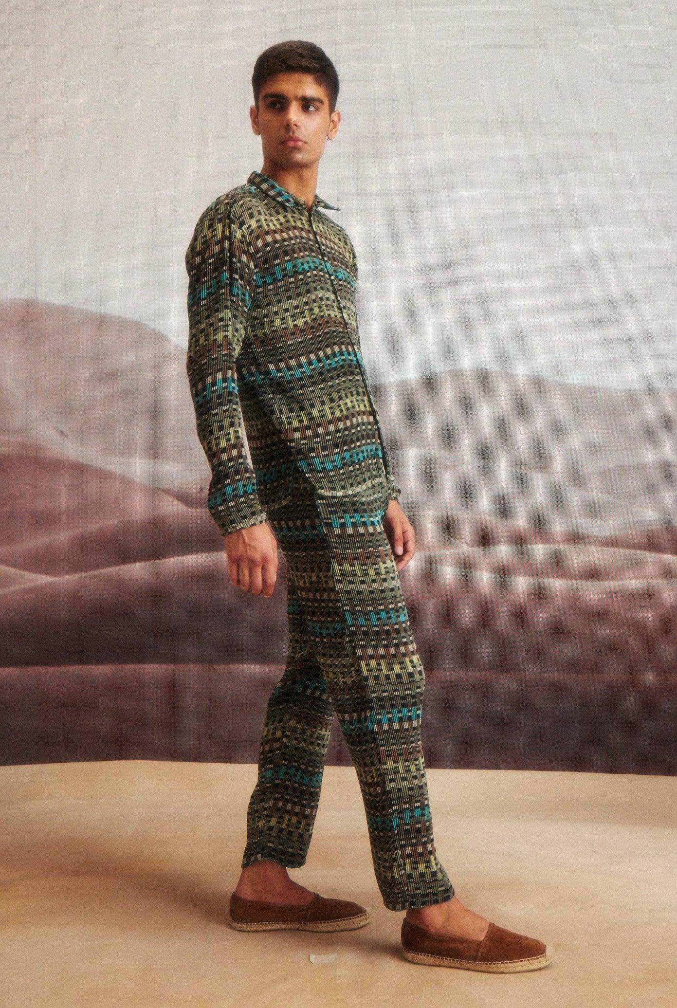 GEO PLEAT PANT SET - dash and dot