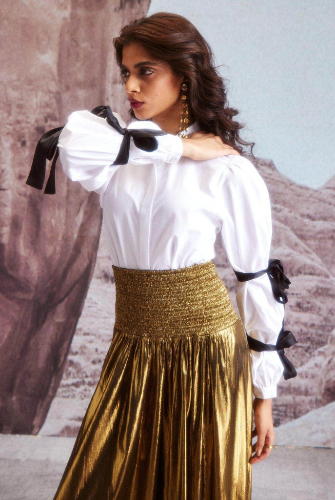 CONTRAST SLEEVE TIE SHIRT - dash and dot dash and dot