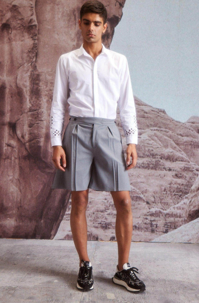 EMBROIDERED CUFF SHIRT - dash and dot dash and dot