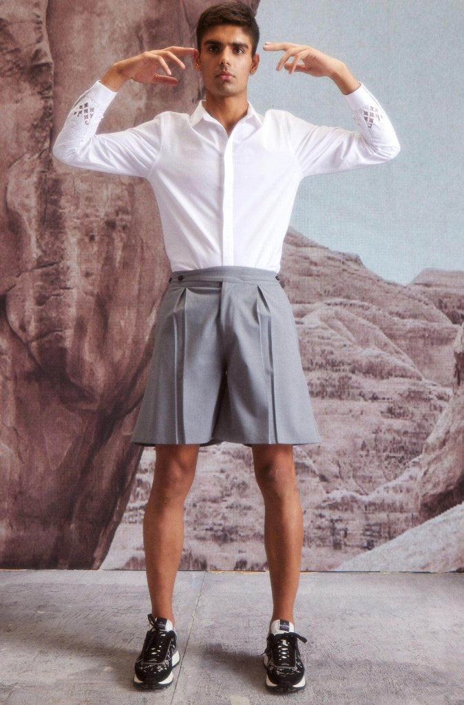 EMBROIDERED CUFF SHIRT - dash and dot dash and dot