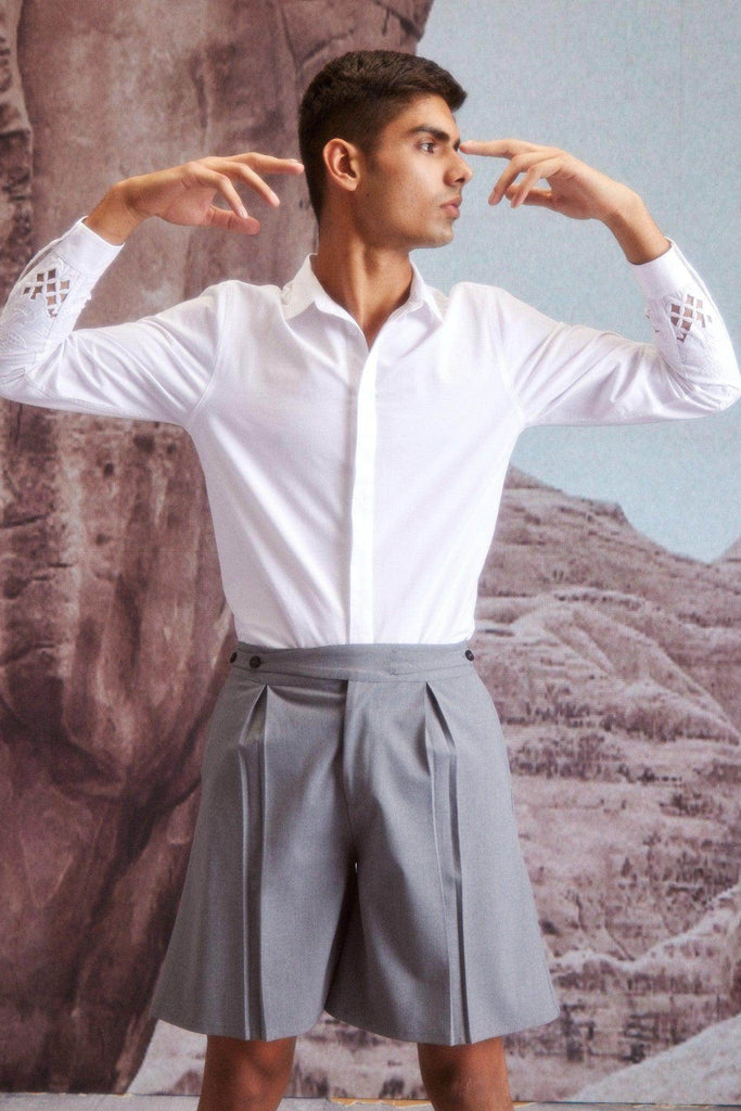 EMBROIDERED CUFF SHIRT - dash and dot dash and dot