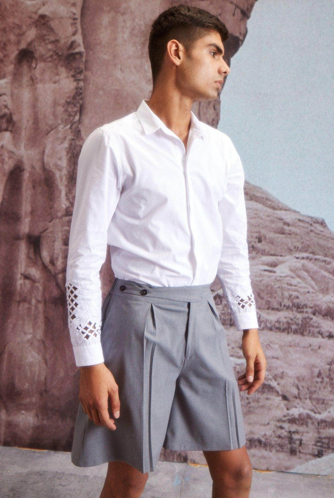 FLARED SHORTS - dash and dot dash and dot