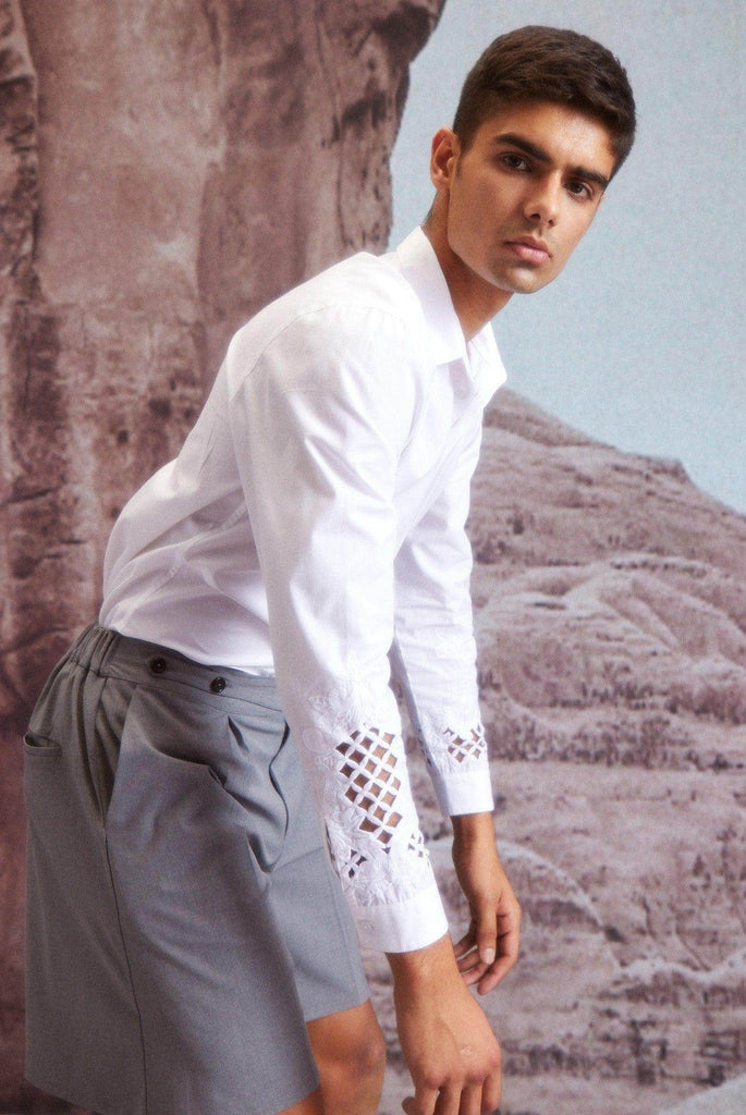 FLARED SHORTS - dash and dot dash and dot