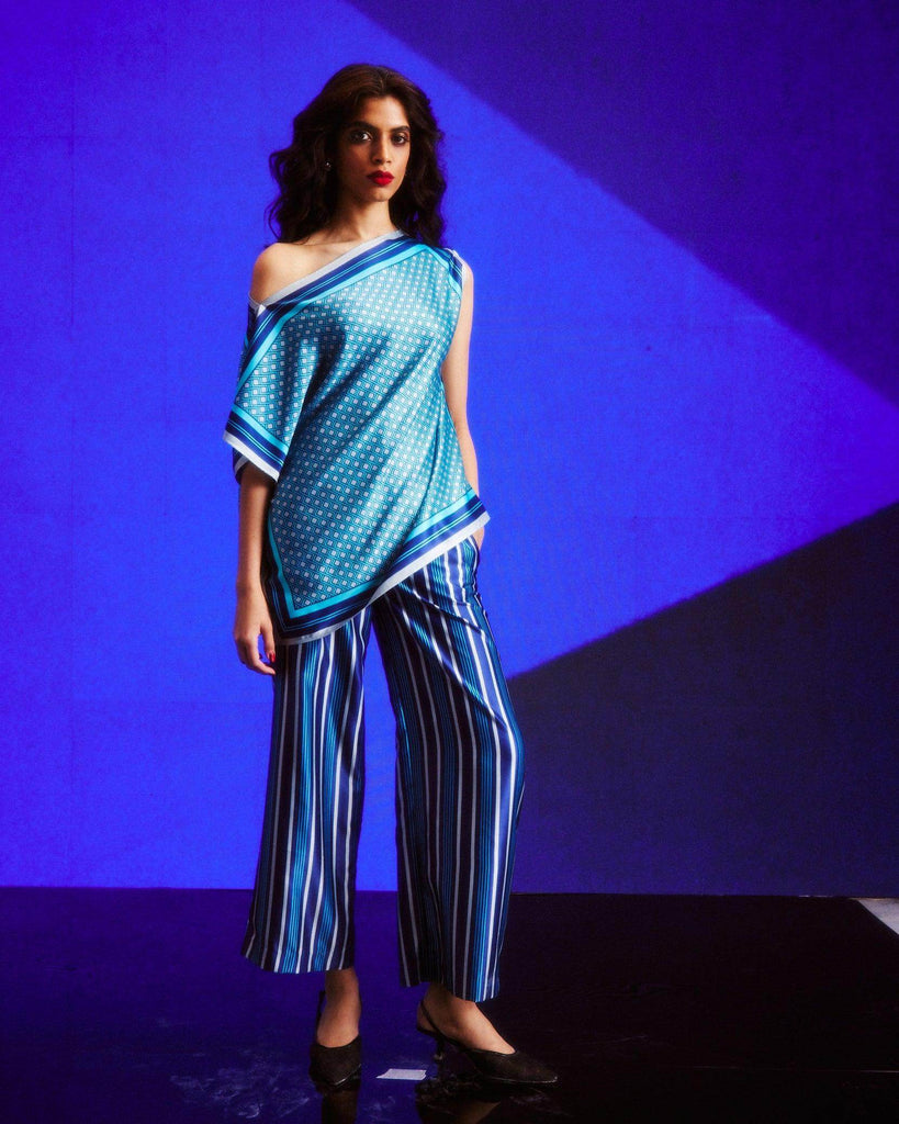 BLUE SCARF SET - dash and dot dash and dot