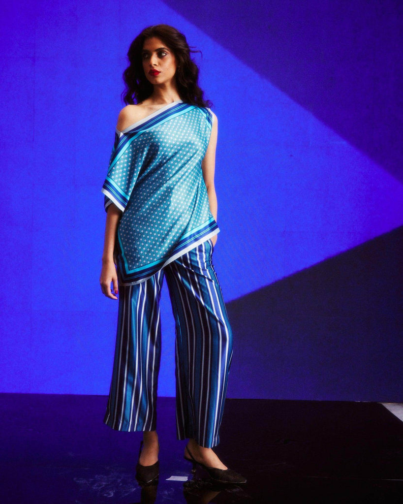 BLUE SCARF SET - dash and dot dash and dot