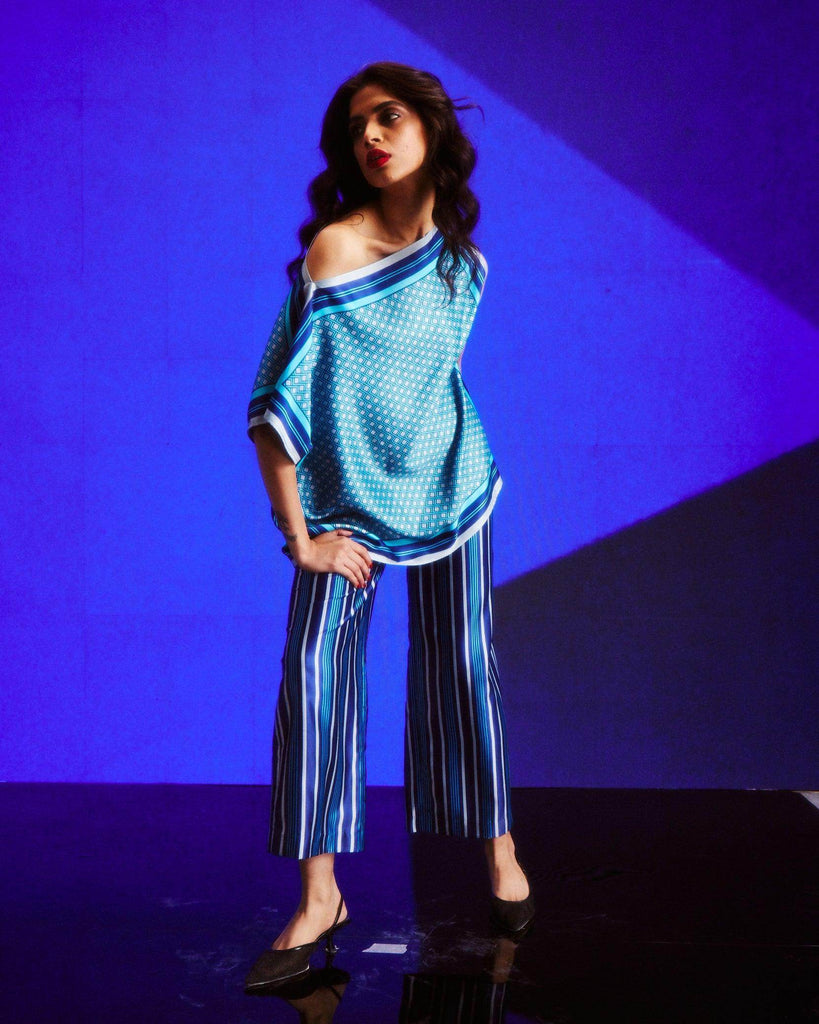 BLUE SCARF SET - dash and dot dash and dot