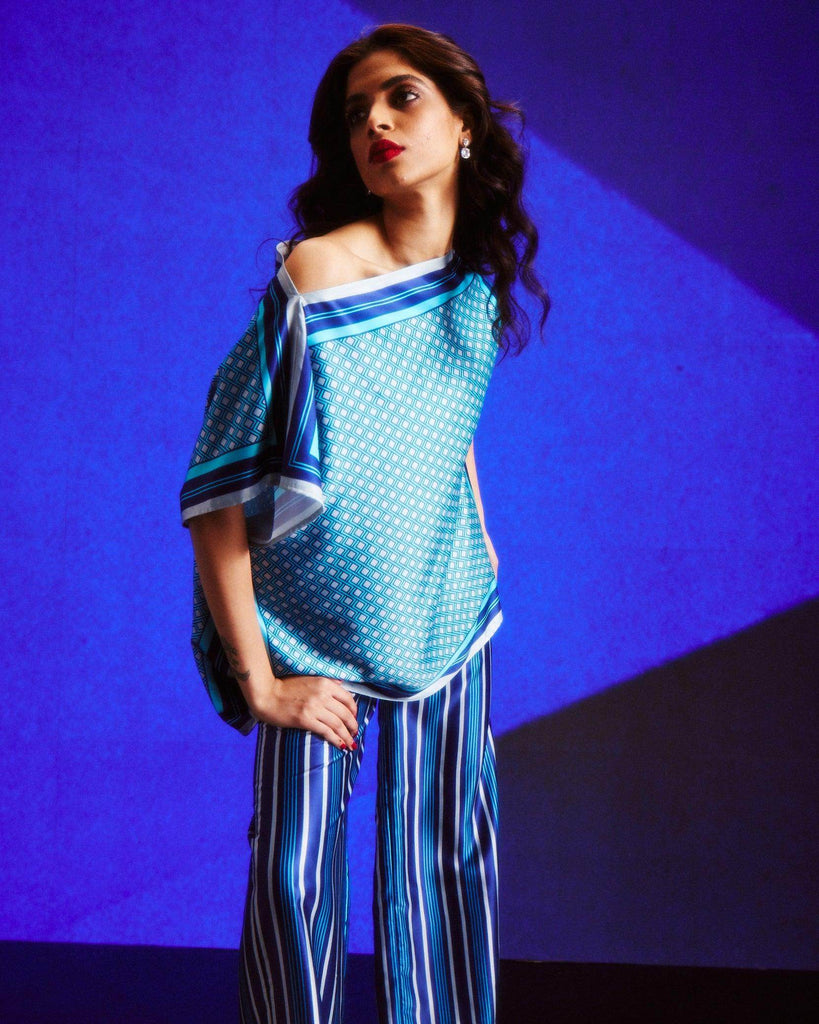 BLUE SCARF SET - dash and dot dash and dot