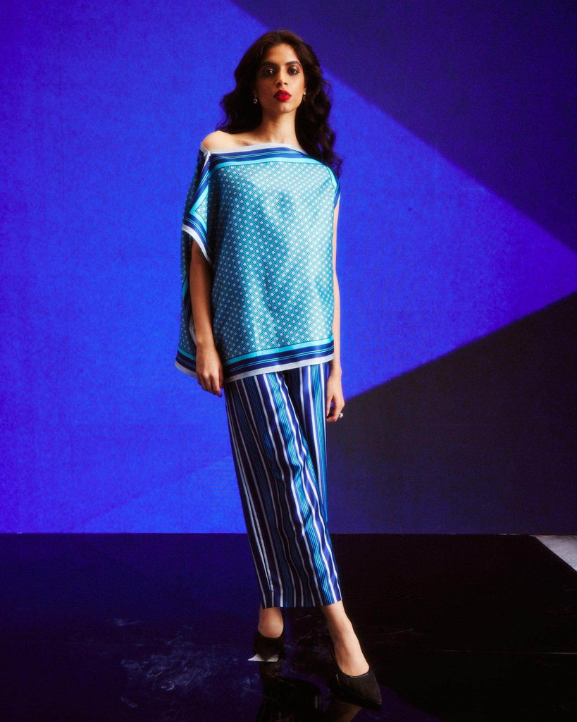 BLUE SCARF SET - dash and dot dash and dot