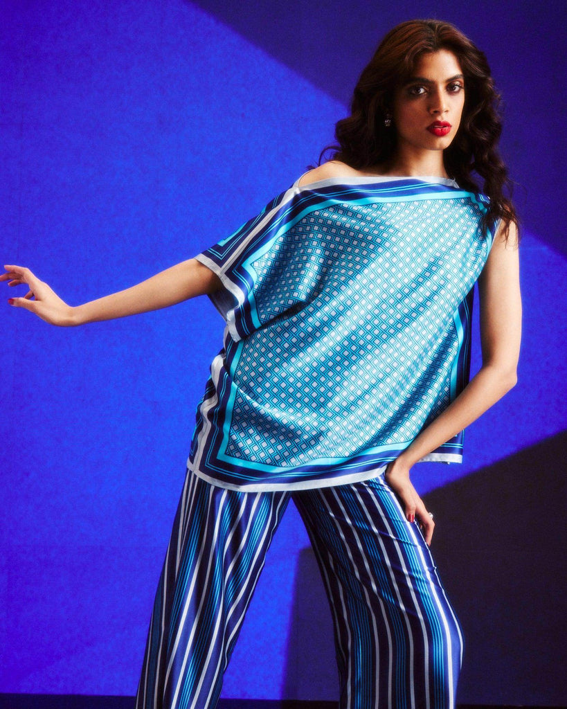 BLUE SCARF SET - dash and dot dash and dot