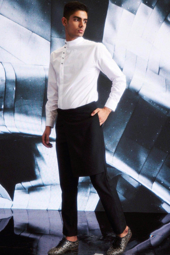 SIDE-PANEL BLACK PANTS - dash and dot dash and dot