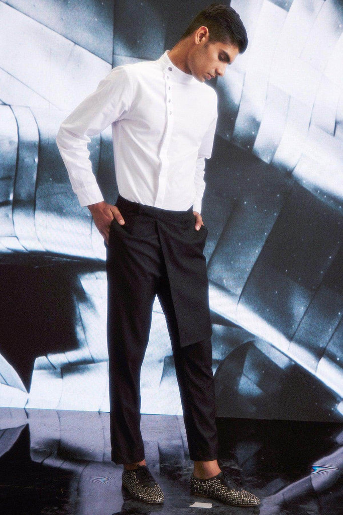 SIDE-PANEL BLACK PANTS - dash and dot dash and dot