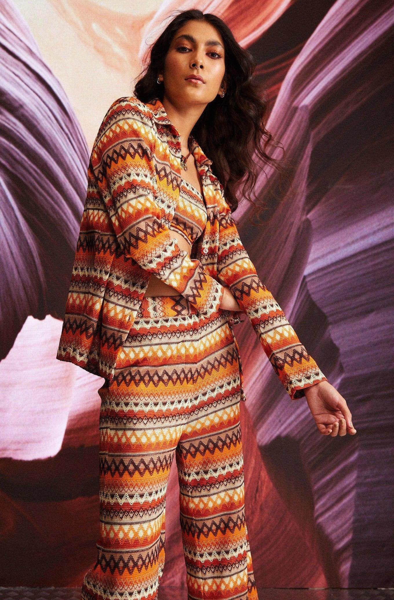 GEOMETRIC JACQUARD PANT - dash and dot