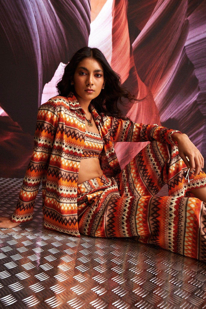 GEOMETRIC JACQUARD PANT - dash and dot dash and dot