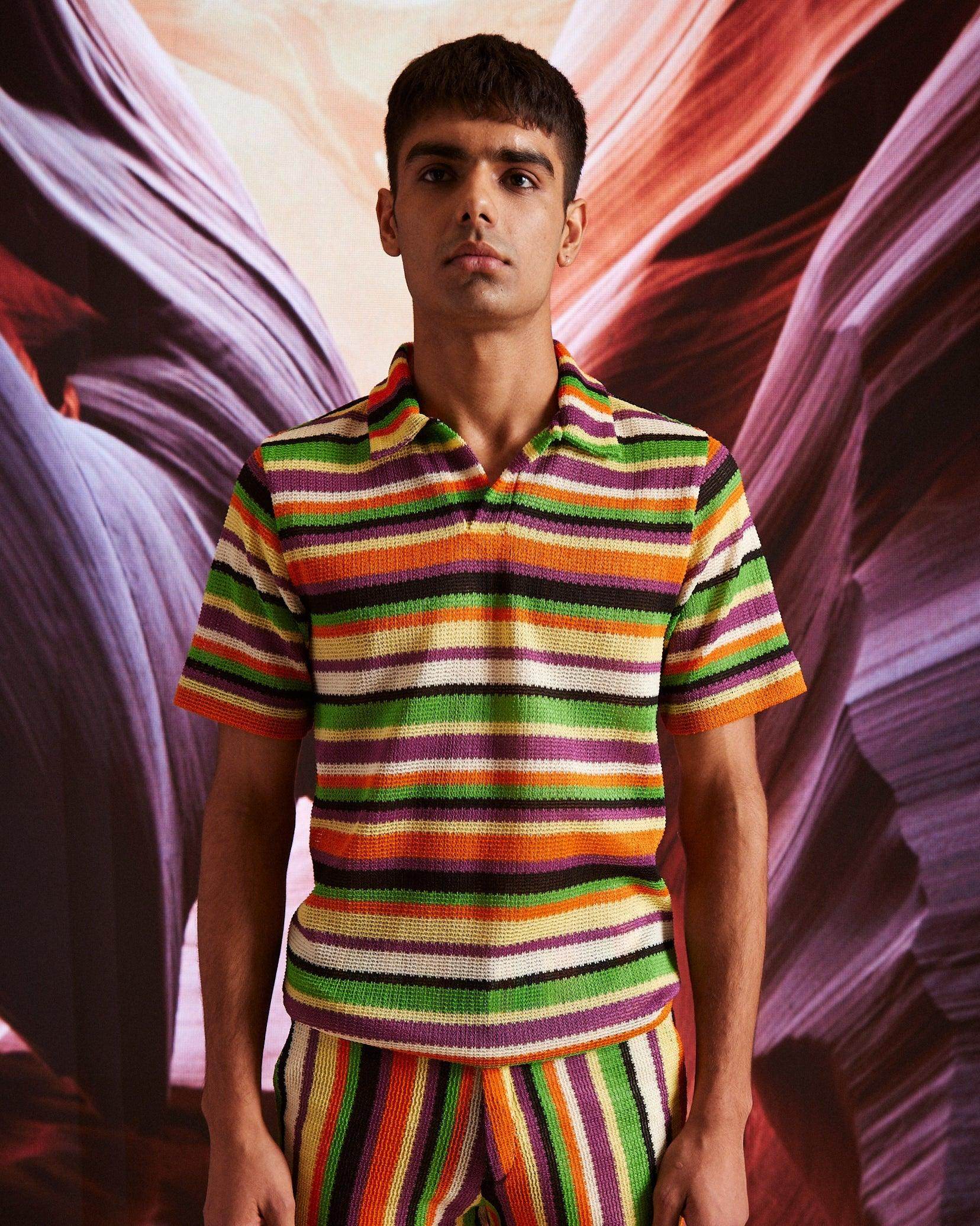 WARP STRIPE SHORTS - dash and dot