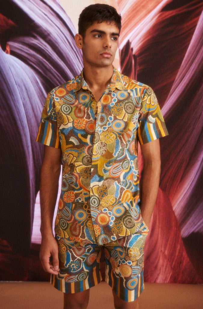 EARTH MULTI SWIM SHORTS - dash and dot dash and dot