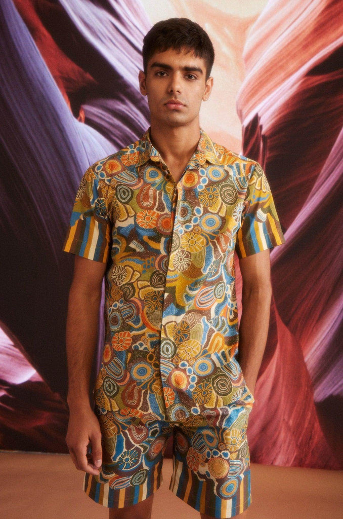 EARTH MULTI SWIM SHORTS - dash and dot dash and dot