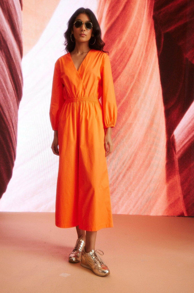 TANGERINE JUMPSUIT - dash and dot dash and dot