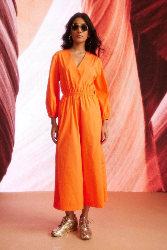 TANGERINE JUMPSUIT - dash and dot dash and dot