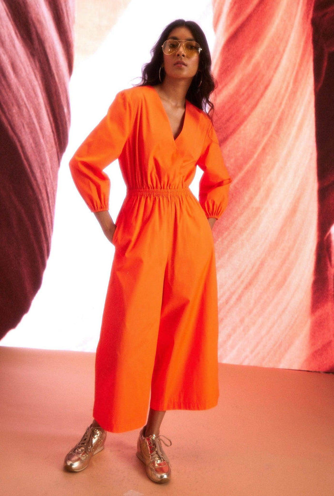 TANGERINE JUMPSUIT - dash and dot dash and dot