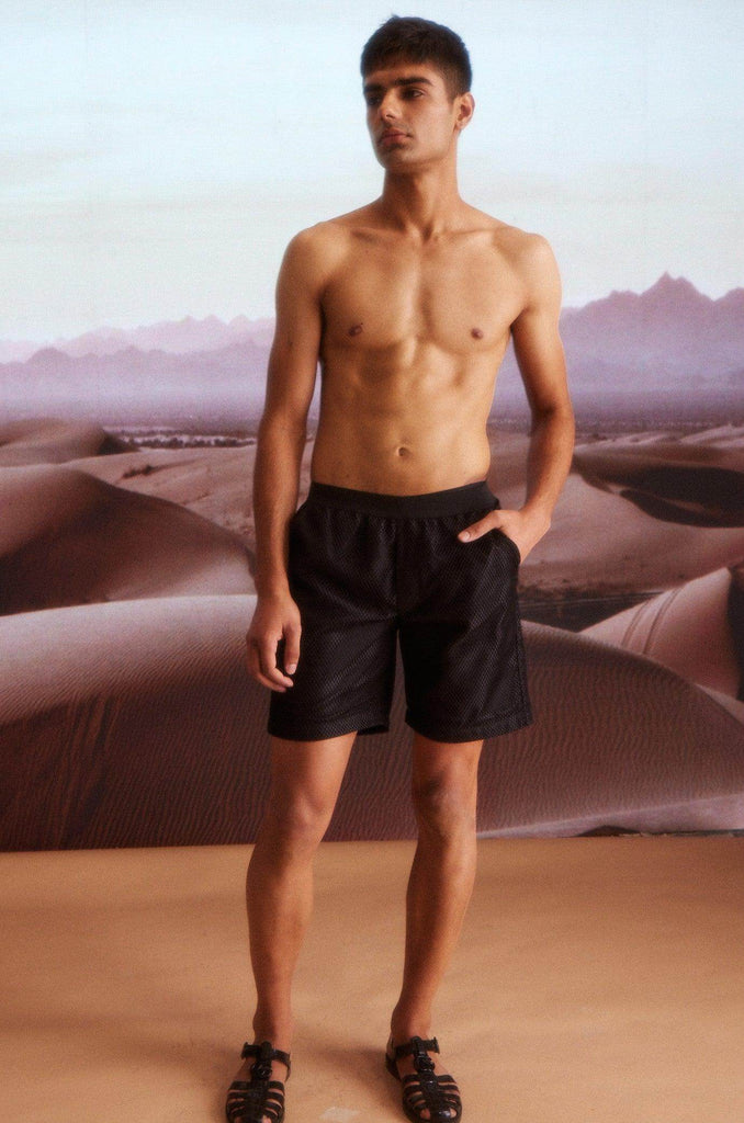 NET SWIM SHORTS - dash and dot dash and dot