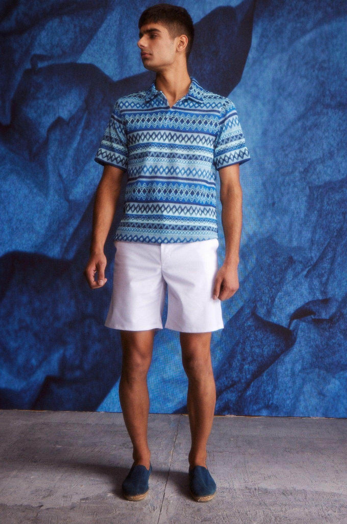 WHITE LINEN SHORTS - dash and dot dash and dot