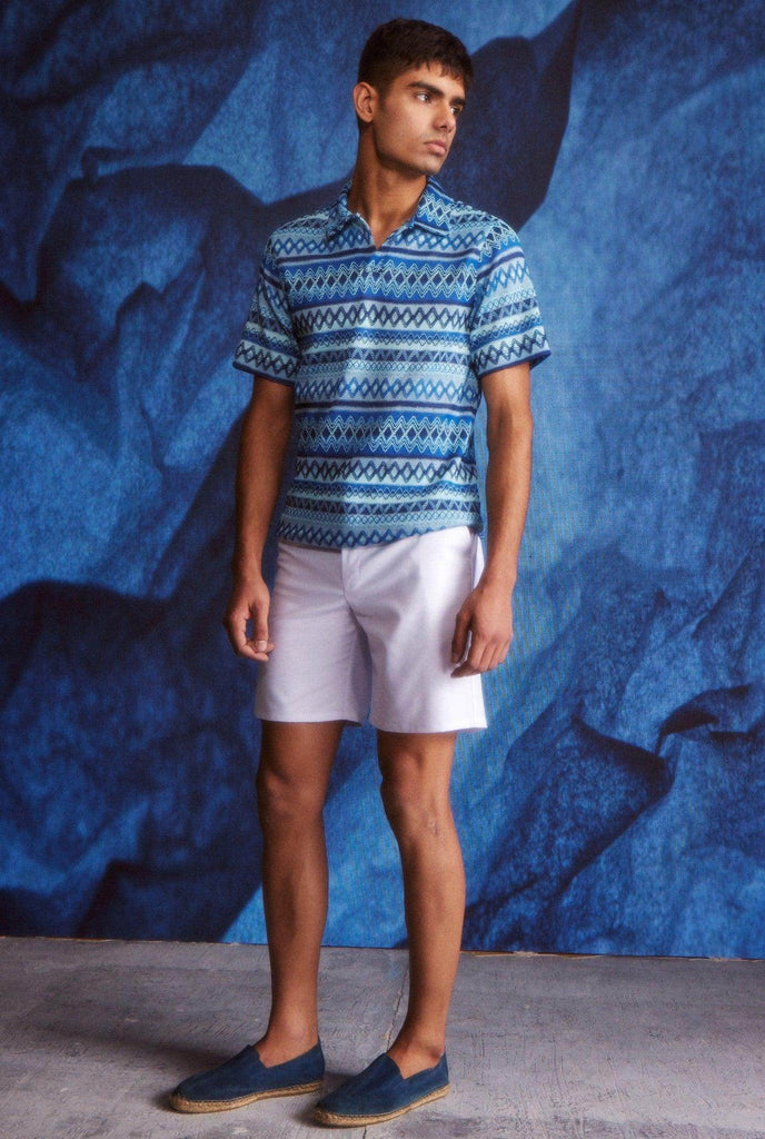 WHITE LINEN SHORTS - dash and dot dash and dot