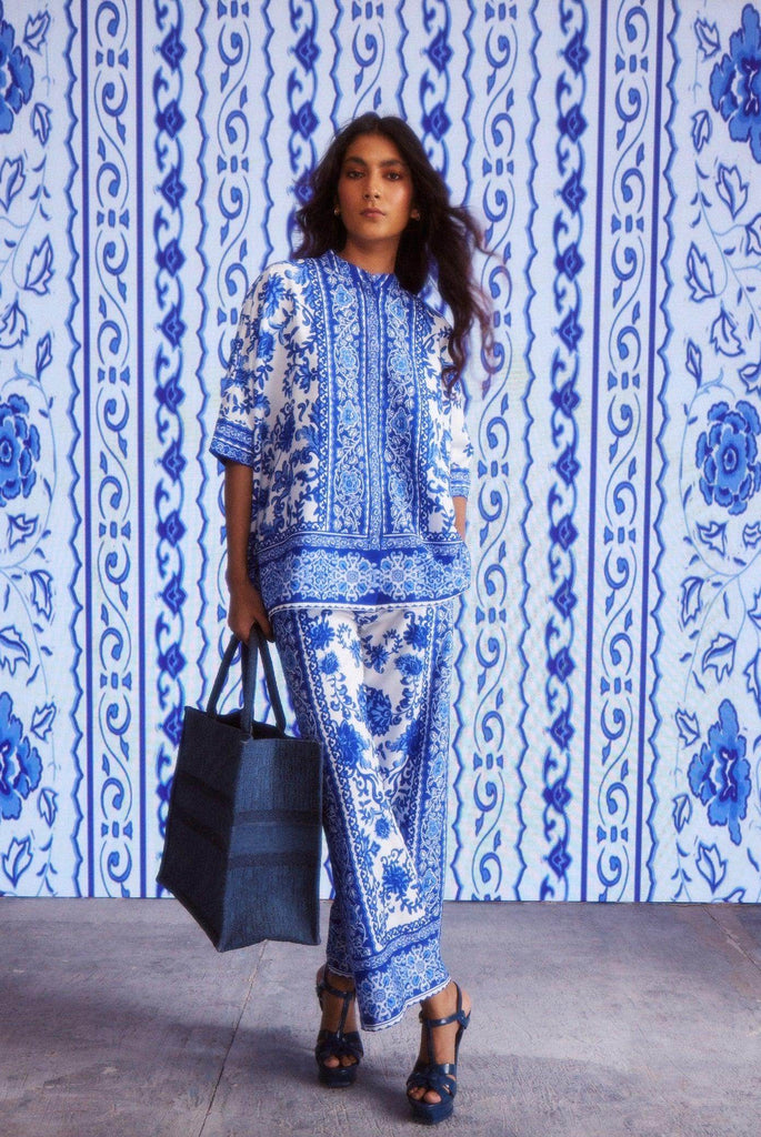 CERAMIC PRINT TOP - dash and dot dash and dot