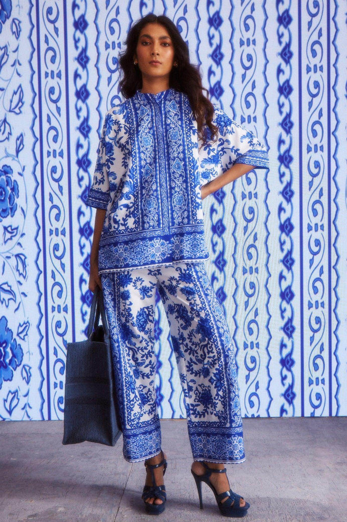 CERAMIC PRINT TOP - dash and dot dash and dot