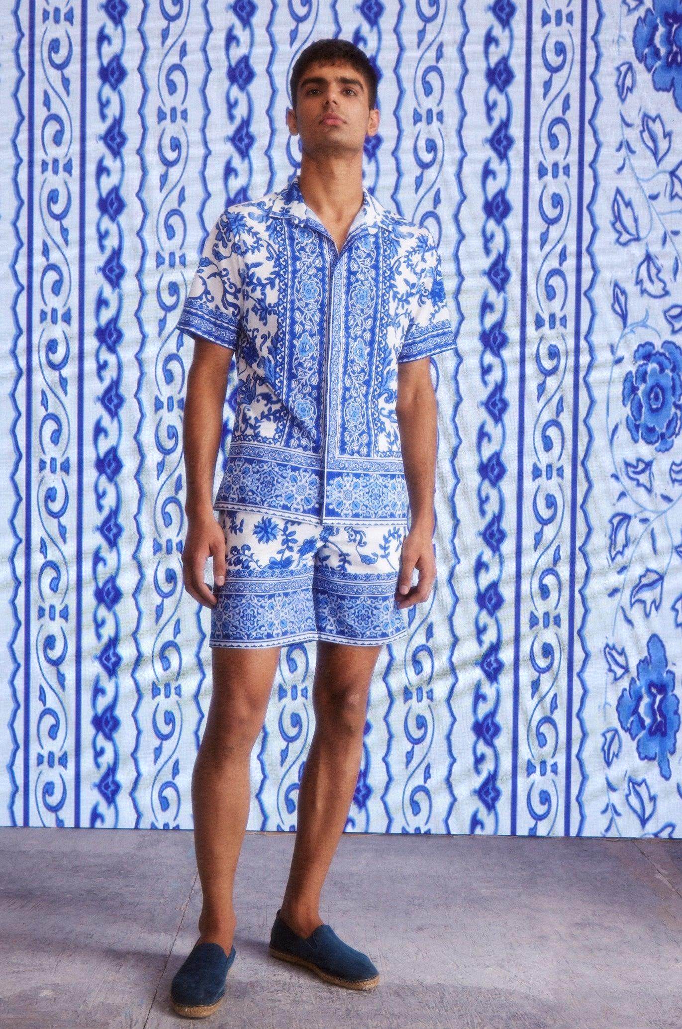 CERAMIC PRINT SHORTS SET - dash and dot