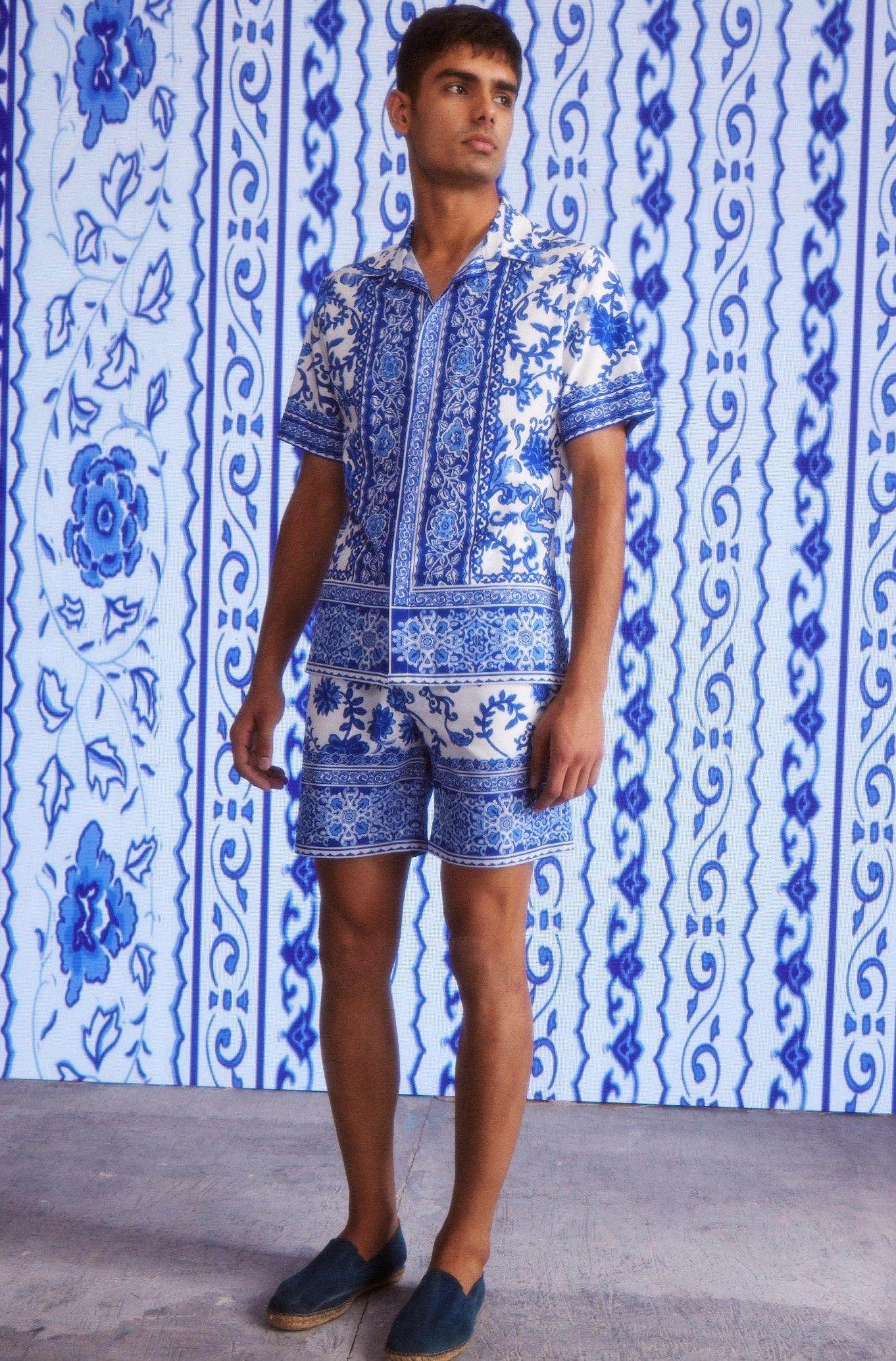 CERAMIC PRINT SHORTS SET - dash and dot