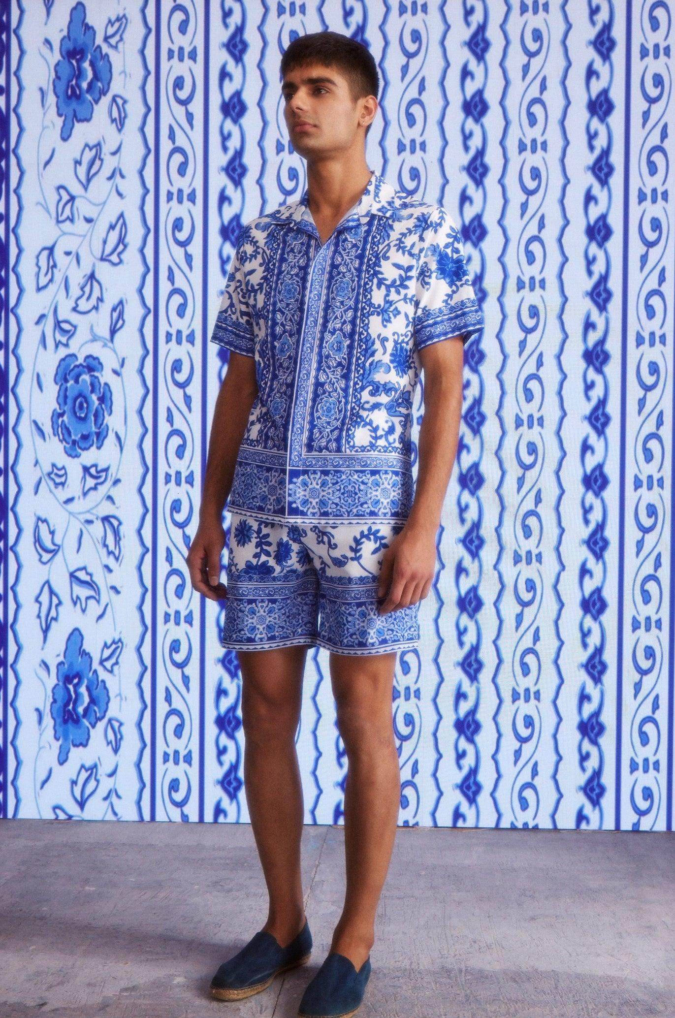 CERAMIC PRINT SHORTS SET - dash and dot