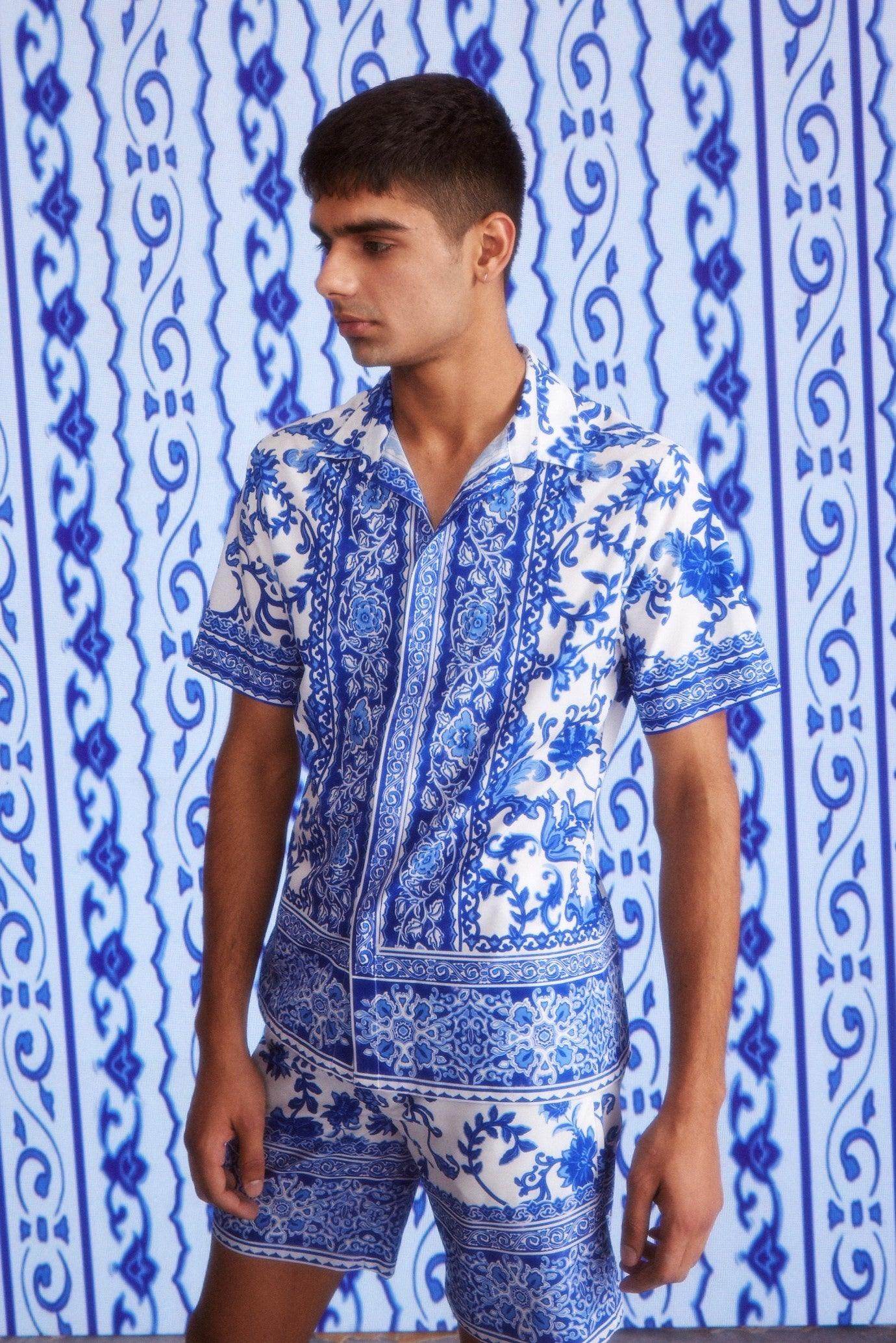 CERAMIC PRINT SHORTS SET - dash and dot