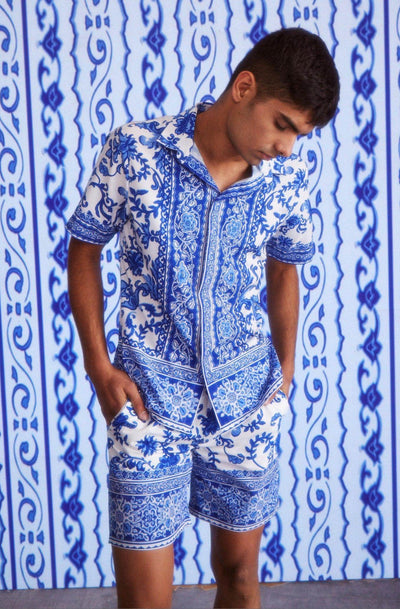 CERAMIC PRINT SHORTS SET - dash and dot