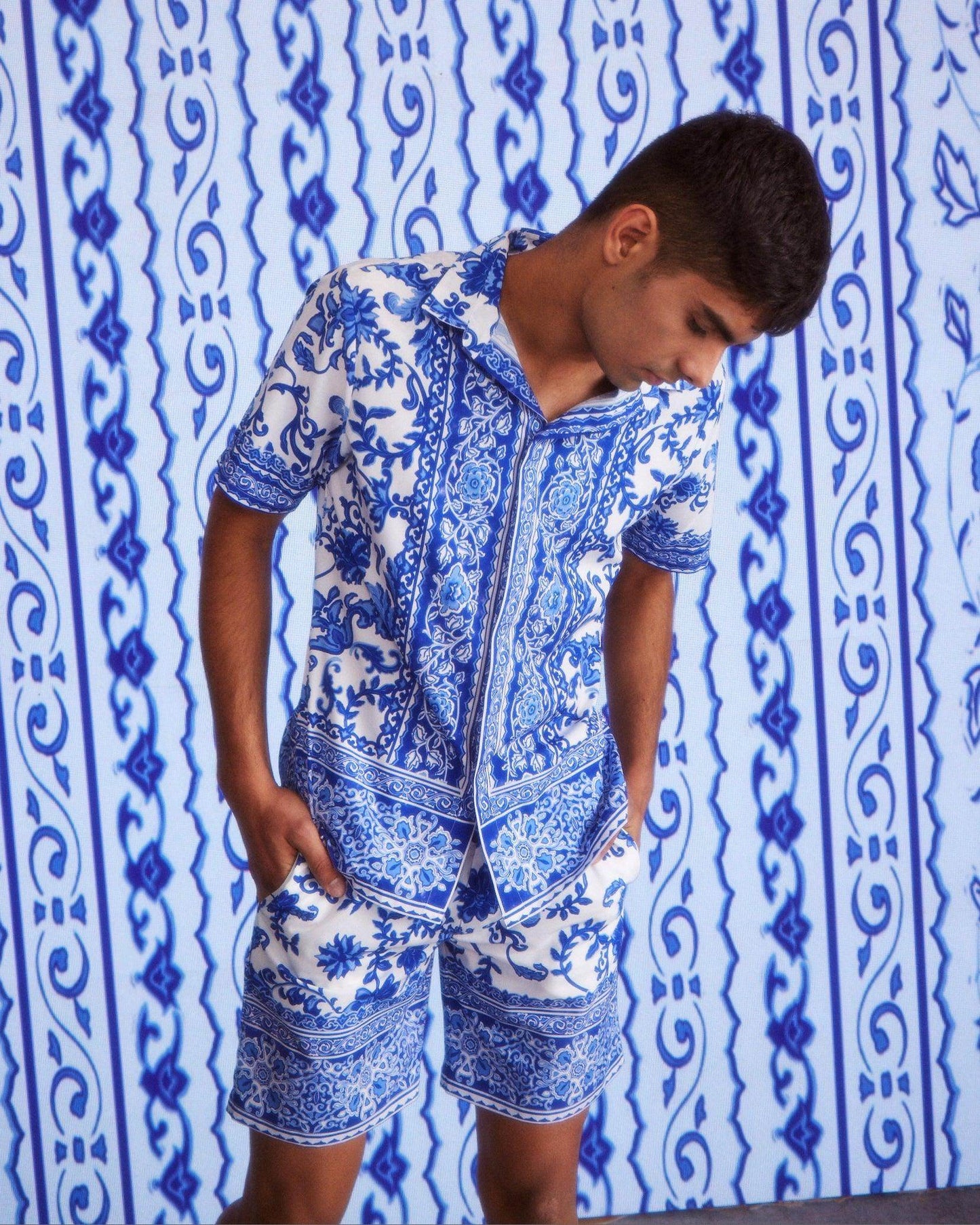 CERAMIC PRINT SHORTS SET - dash and dot