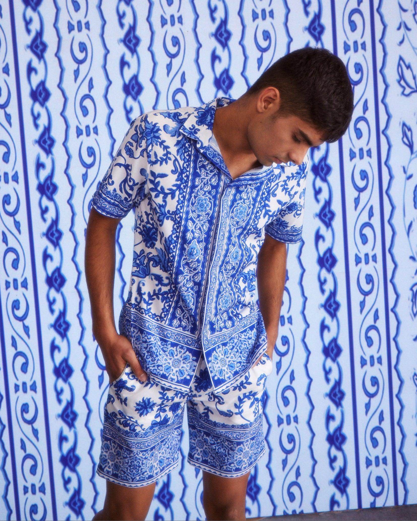 CERAMIC PRINT SHORTS SET - dash and dot