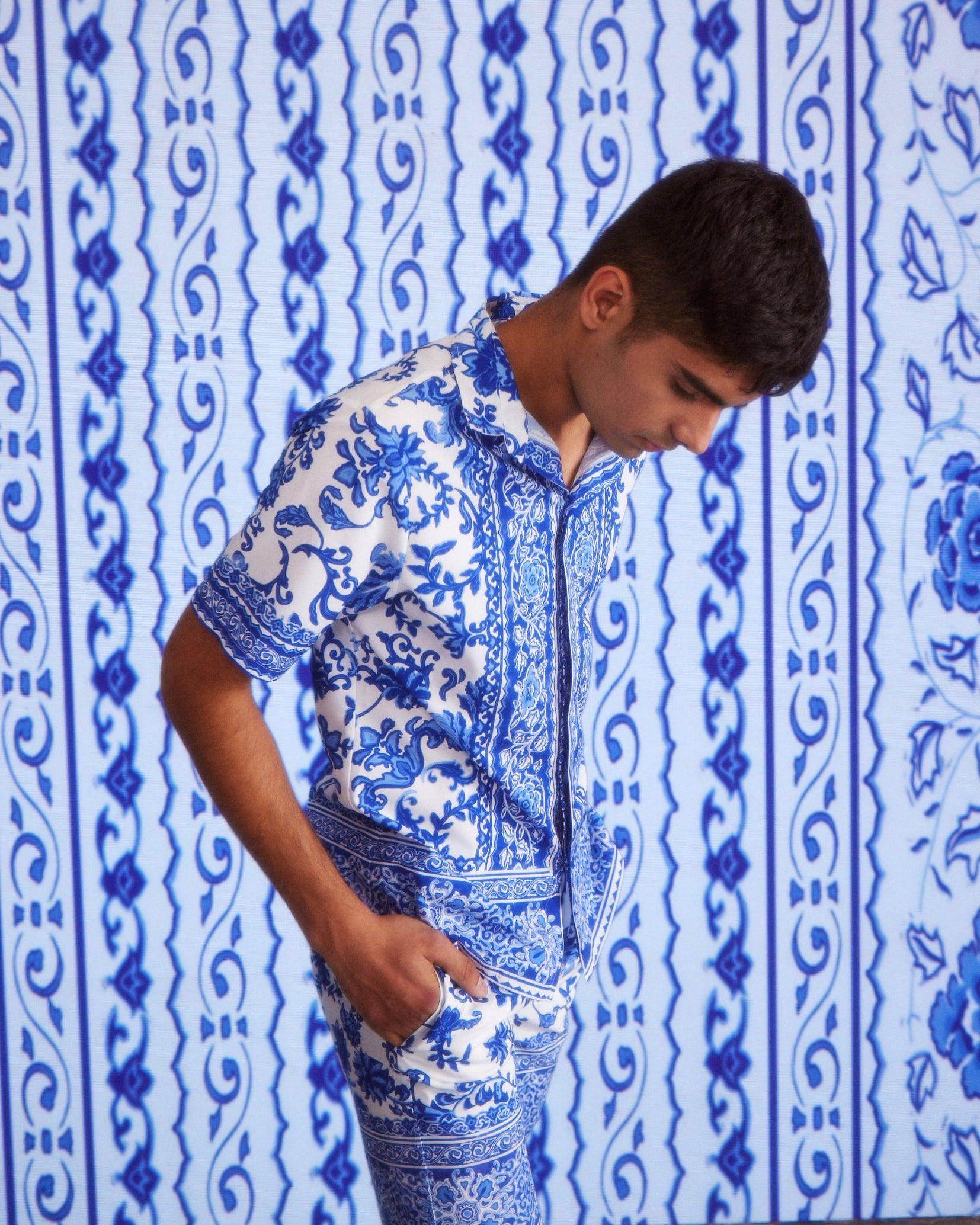 CERAMIC PRINT SHORTS SET - dash and dot