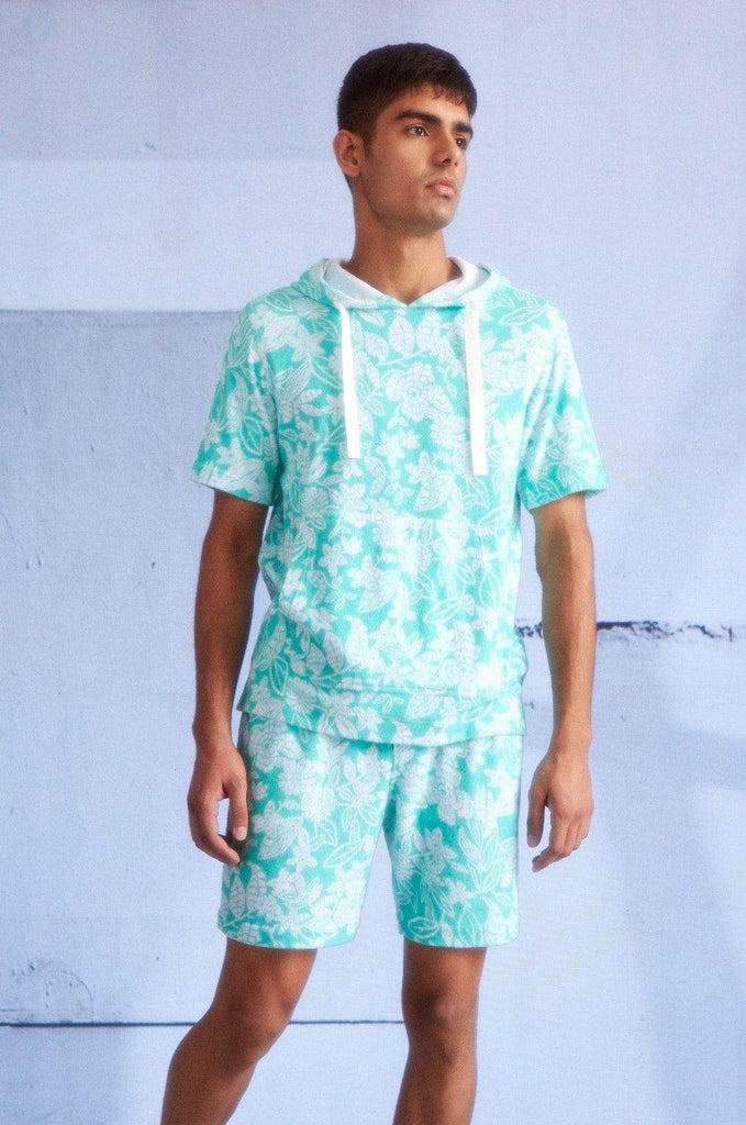 TOWEL HALF SLEEVE HOODIE SET - dash and dot dash and dot