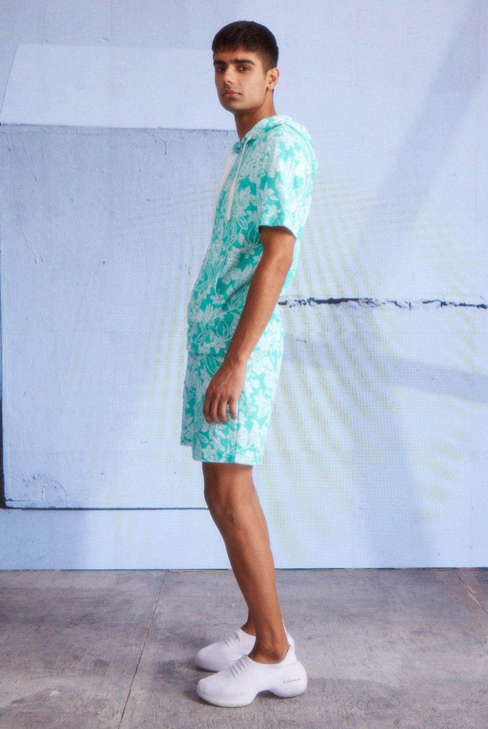 TOWEL HALF SLEEVE HOODIE SET - dash and dot dash and dot